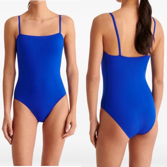 Blue Women's One Piece Swimsuit - Picture 2 of 8